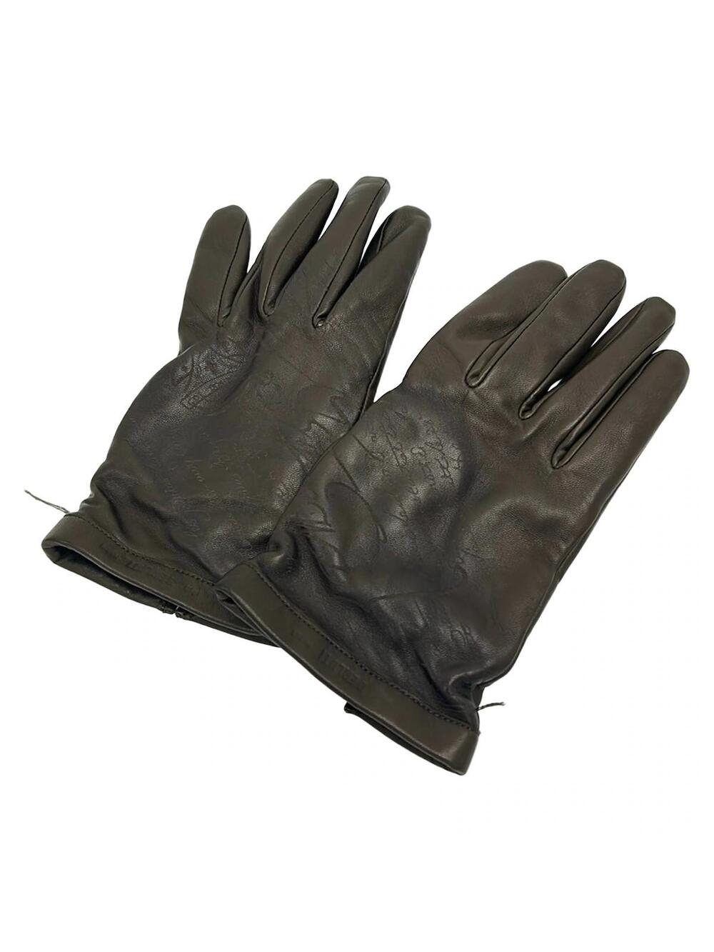Berluti Dark Brown Leather Men's Gloves #376428B62B